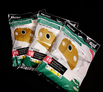 30 Staubsaugerbeutel geeignet für Vorwerk Tiger 250 251 252