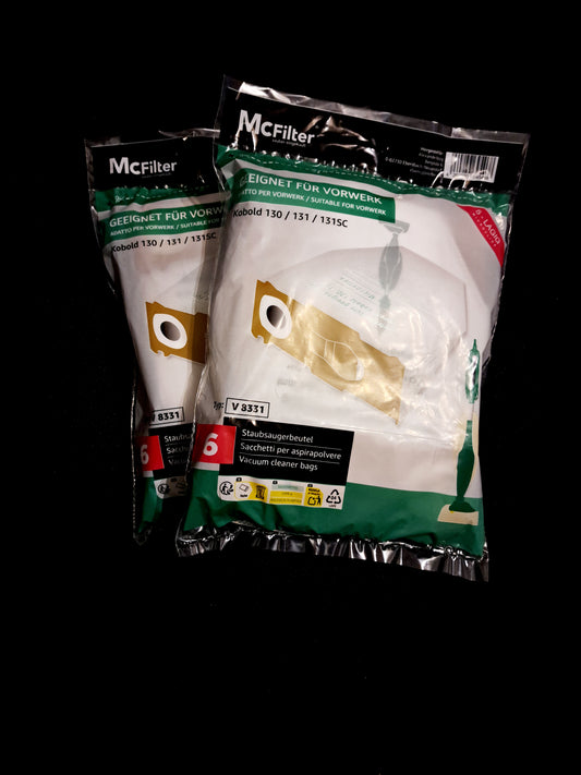 12 Filtertüten Staubsaugerbeutel geeignet Vorwerk Kobold 130/ 131