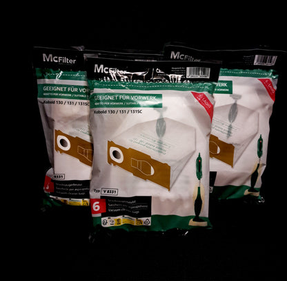 18 Filtertüten Staubsaugerbeutel geeignet Vorwerk Kobold 130/ 131