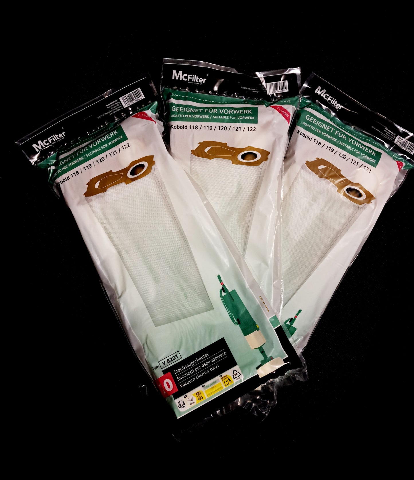 30 Filtertüten Staubsaugerbeutel geeignet Vorwerk Kobold 118 119 120 121 122